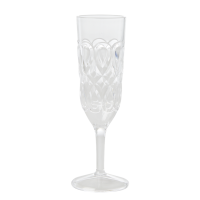 Clear Swirl Embossed Acrylic Champagne Glass Rice DK